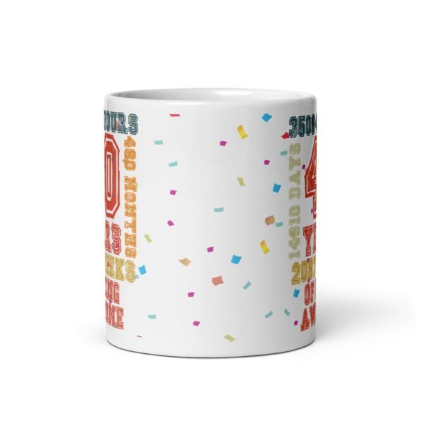 40 Years Of Being Awesome Mug 40th Birthday Gift Mug - Image 3