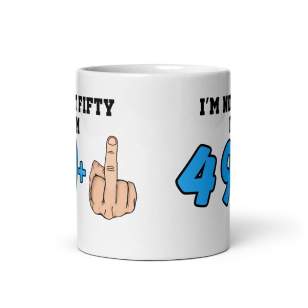 Funny 50th Birthday Mugs Middle Finger Cheeky Gift - Image 3