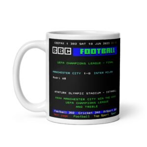 Ceefax Mug 2023 UEFA Champions League Manchester City Inter