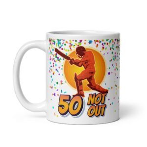 50 Not Out Cricket Mug 50th Birthday Gift