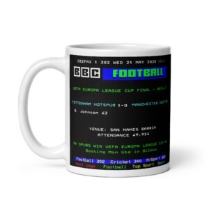 Tottenham Europa League Final Ceefax Mug UEFA Cup 2025