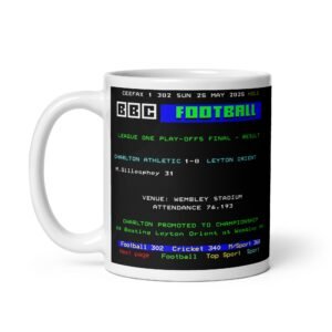 Charlton Athletic League One Playoff Final Ceefax Mug