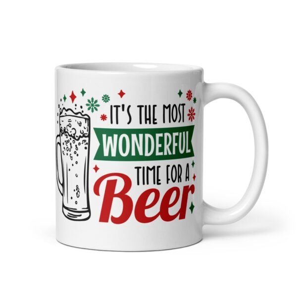 Funny Christmas Mug For Men It’s The Most Wonderful Time For Beer - Image 2