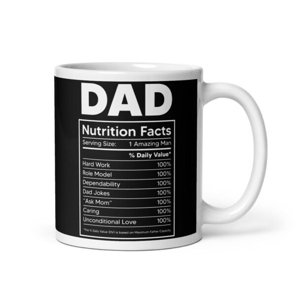 Funny Dad Mug Nutrition Facts - Image 2