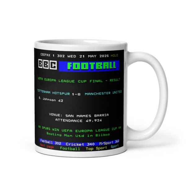 Tottenham Europa League Final Ceefax Mug UEFA Cup 2025 - Image 3