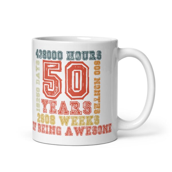 50th Birthday Mug 50 Years Of Being Awesome - Image 2