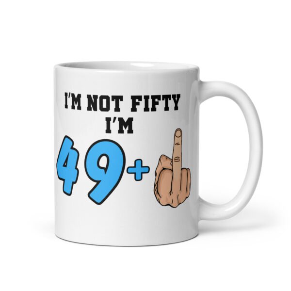 Funny 50th Birthday Mugs Middle Finger Cheeky Gift - Image 2